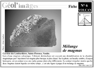 Mélange de magma, carrière des Lombardières Vendée, france
